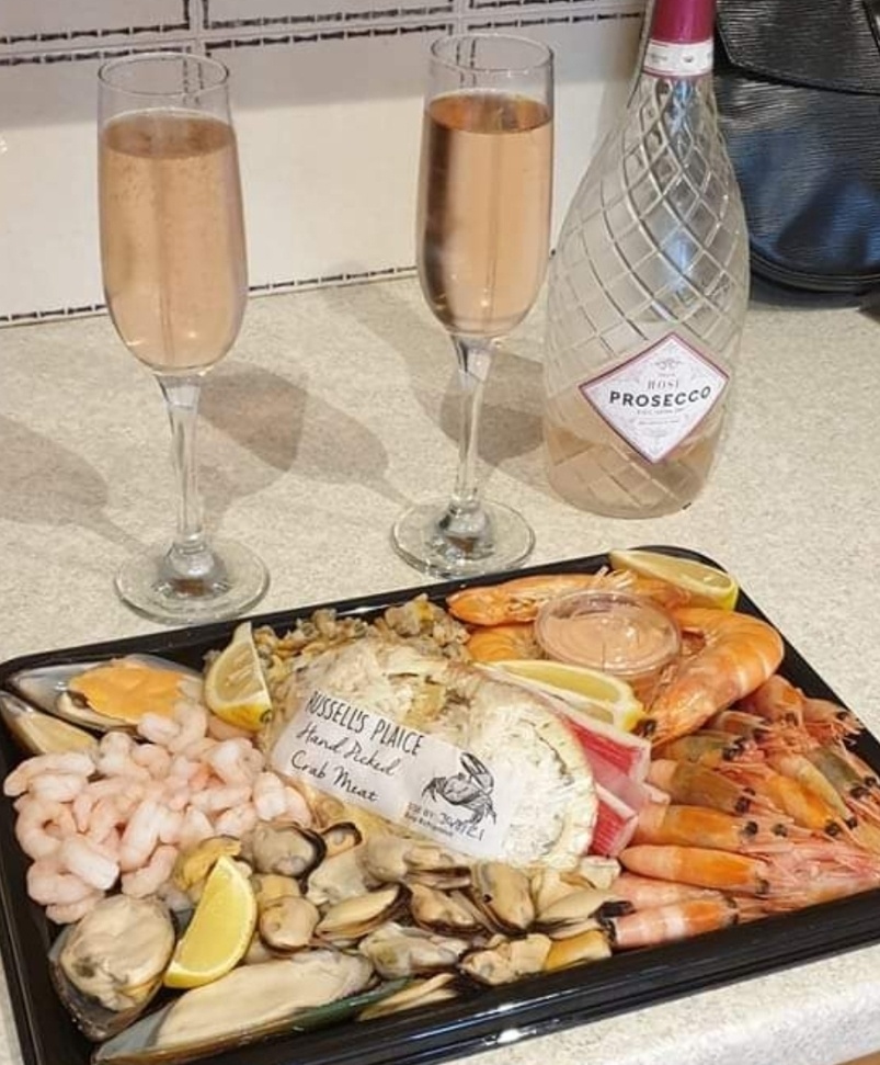 Seafood Platter Russells Plaice Highcliffe. 